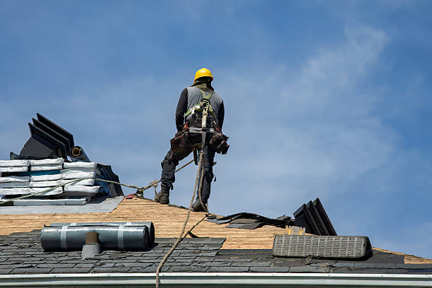 Professional Gutter Installation technician working in Colonial Beach, VA